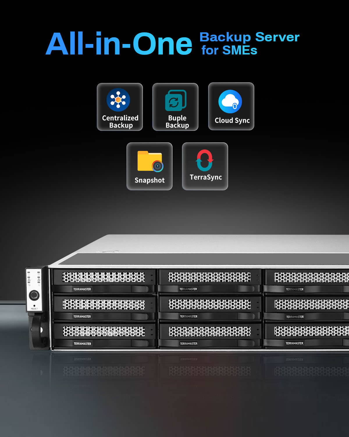 TERRAMASTER U12-500 Plus Almacenamiento NAS de 12 bahías