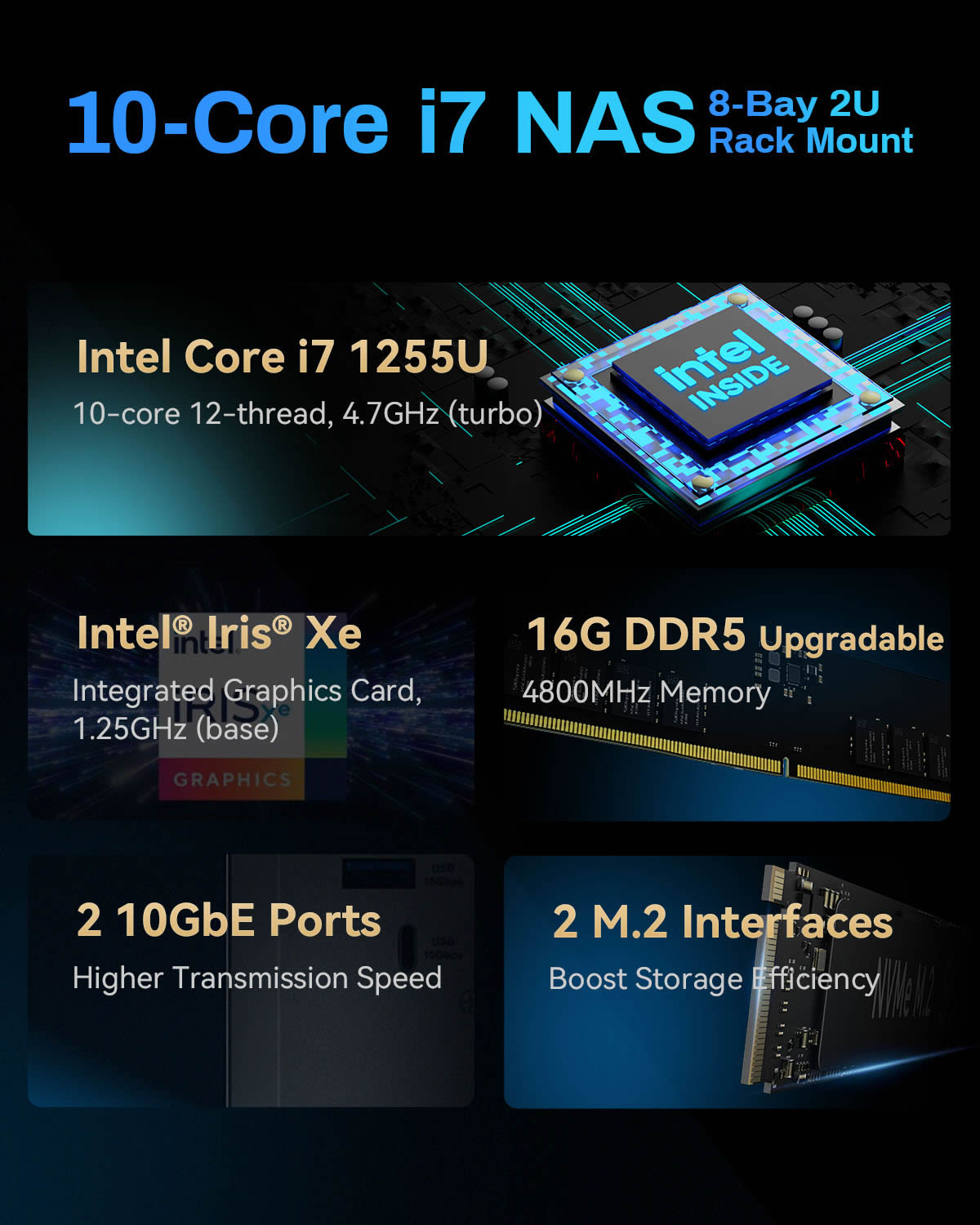 Almacenamiento NAS TERRAMASTER U8-500 Plus