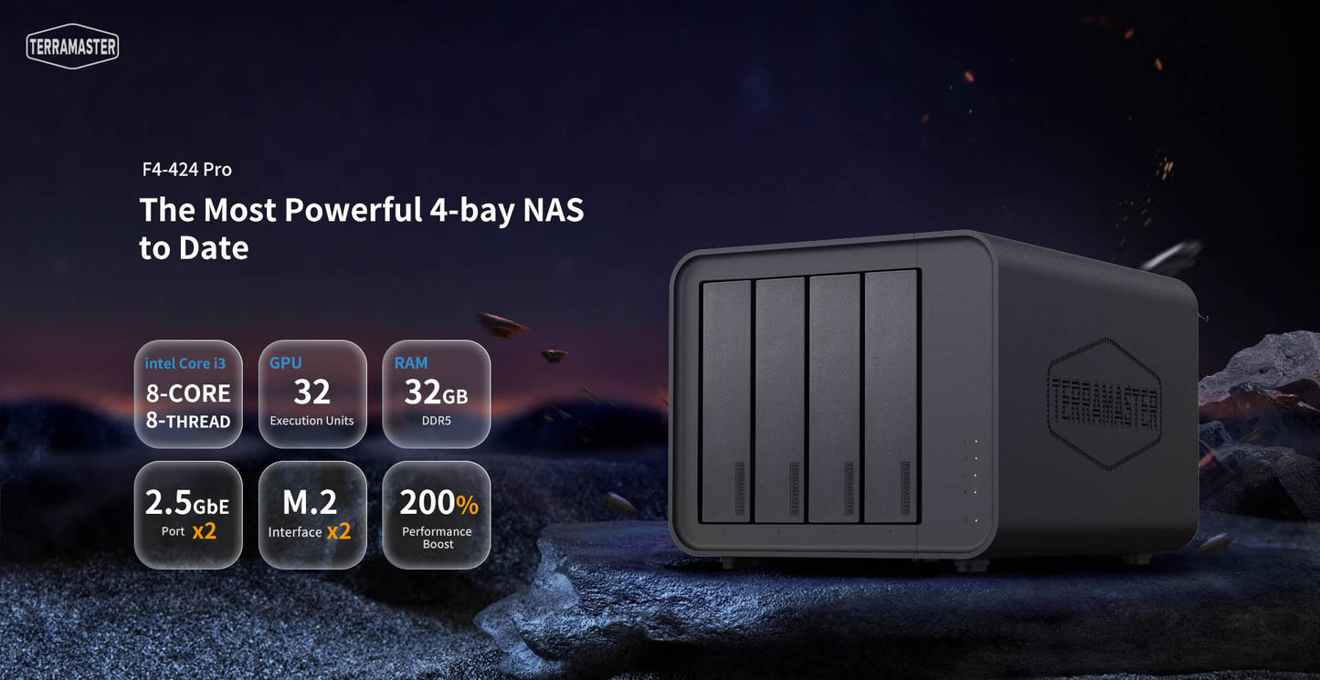 TERRAMASTER F4-424 Pro, almacenamiento conectado a la red de 4 bahías
