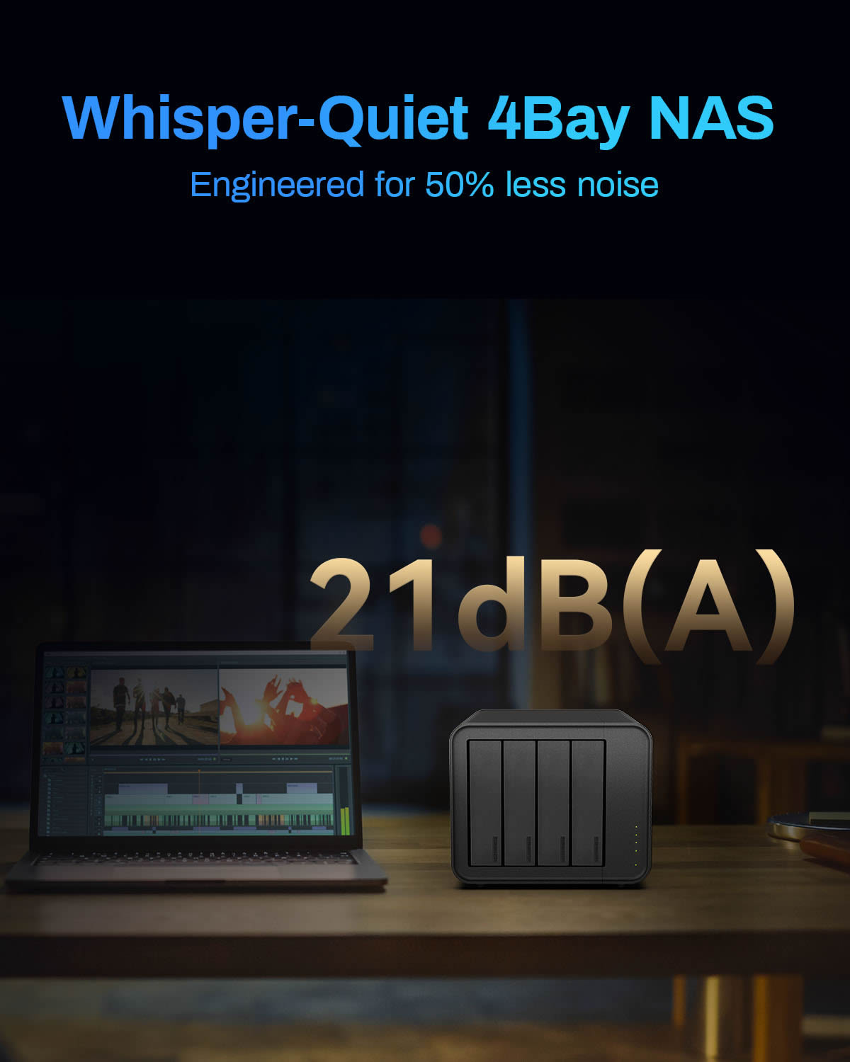 Almacenamiento NAS F4-424 Max con dos puertos 10 GbE