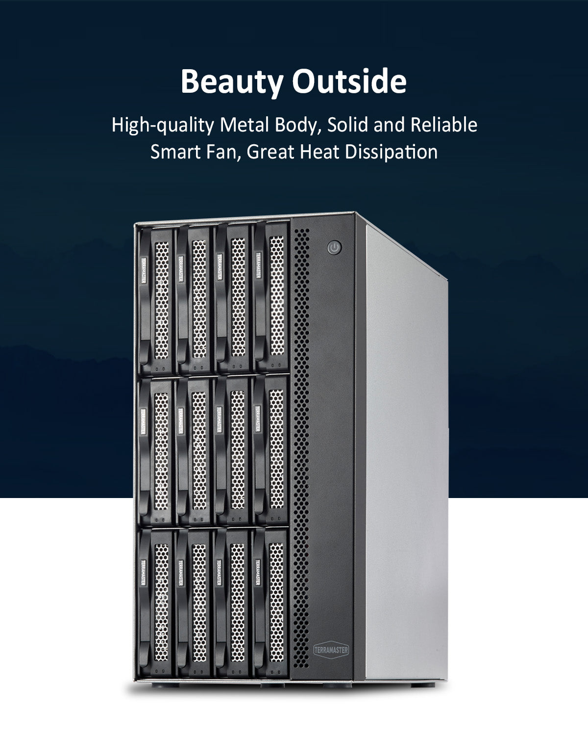 T12-450 12 bahías, 10 Gb, doble SFP+, interfaces 10 GbE y doble puerto 2,5 GbE, almacenamiento NAS