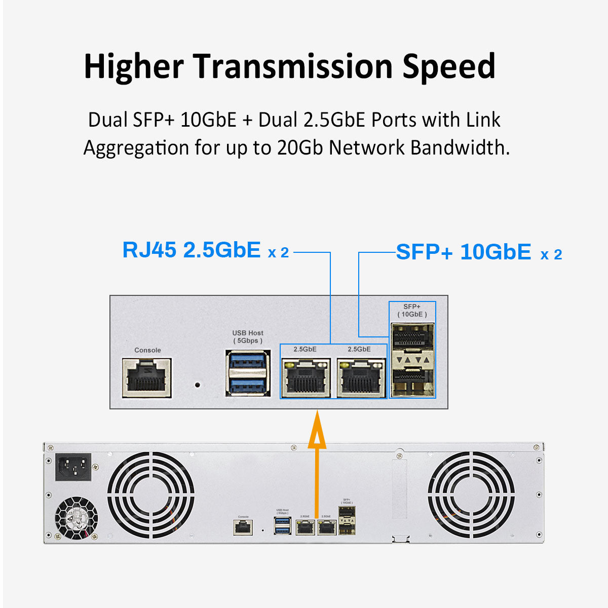 TERRAMASTER U8-450 NAS de montaje en rack de 8 bahías y profundidad reducida